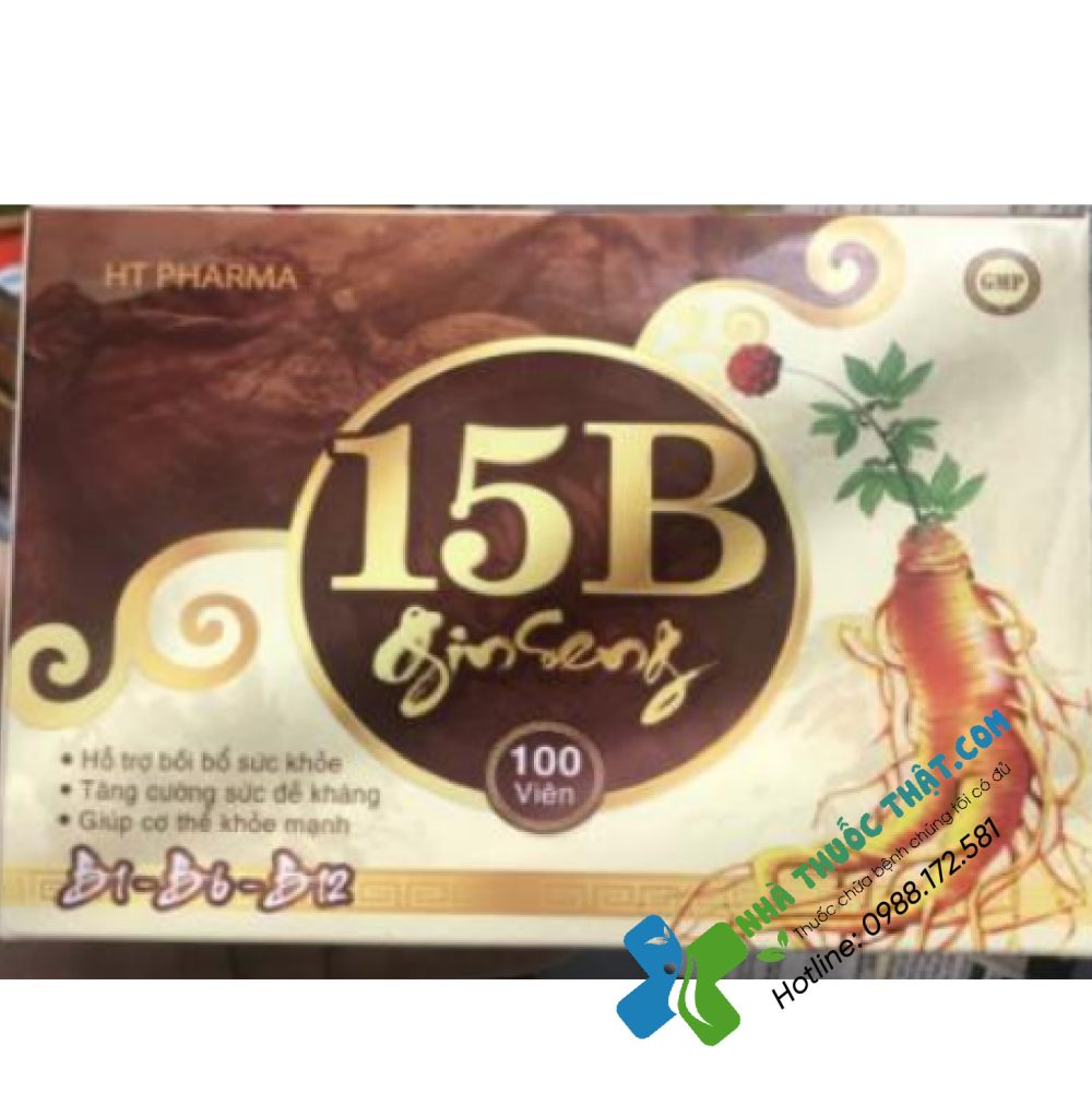 15B With Ginseng Hộp 100 Viên - Viên Uống Bồi Bổ Sức Khỏe