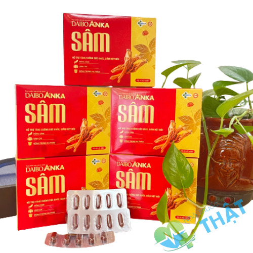 DAIBO ANKA Sâm hỗ trợ tăng cường sức khỏe, giảm mệt mỏi hộp 12 vỉ x 5 viên