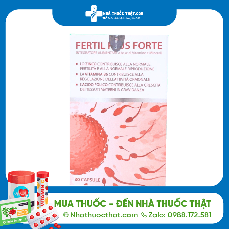 Fertil Plus Forte Hộp 30 Viên - Bổ Trứng Tăng Chất Lượng Sinh Sản Cho Phụ Nữ