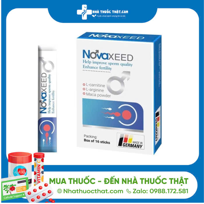 Novaxeed - Hộp 16 Gói - Tăng Cường Sức Khỏe Sinh Lý Phái Mạnh.