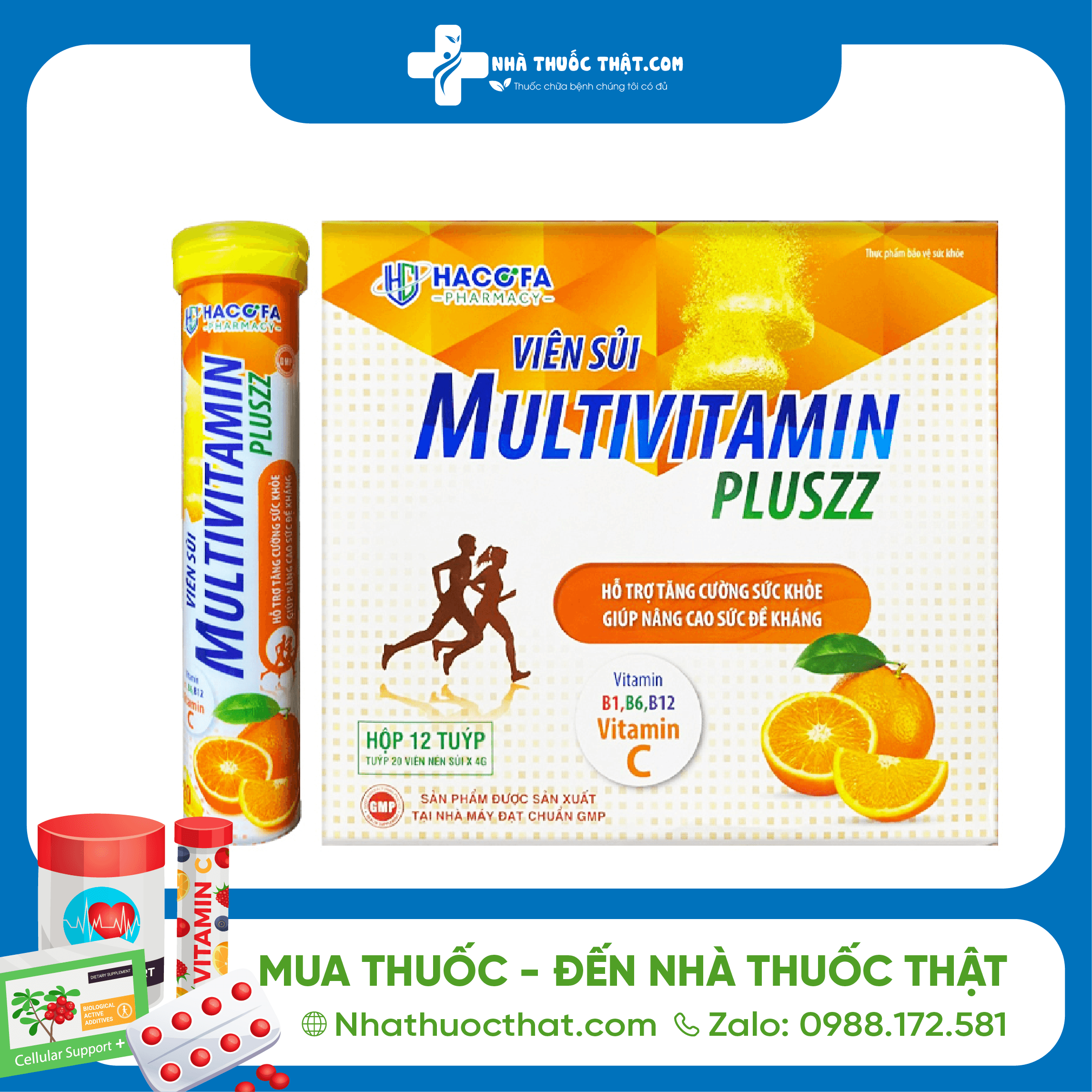 Multivitamin Pluszz Lọ 20 Viên - Sủi Tăng Cường Đề Kháng Sức Khoẻ
